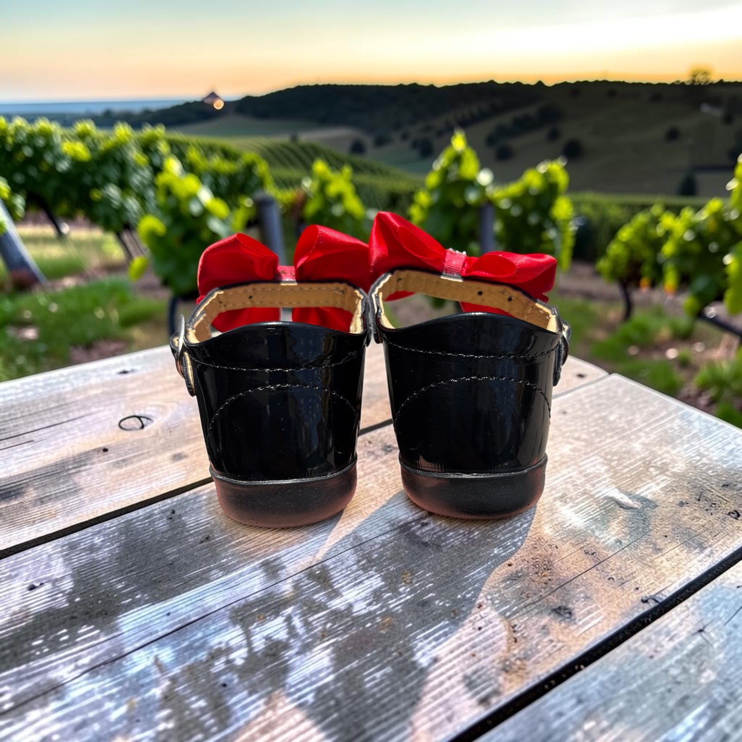 π€ Patent Leather Shoes with a Big Red Bow