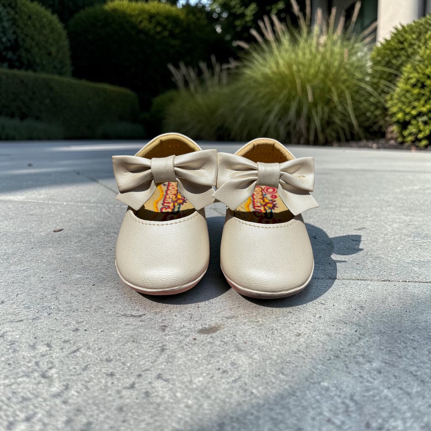 Golden Little Shoes with Charming Bow