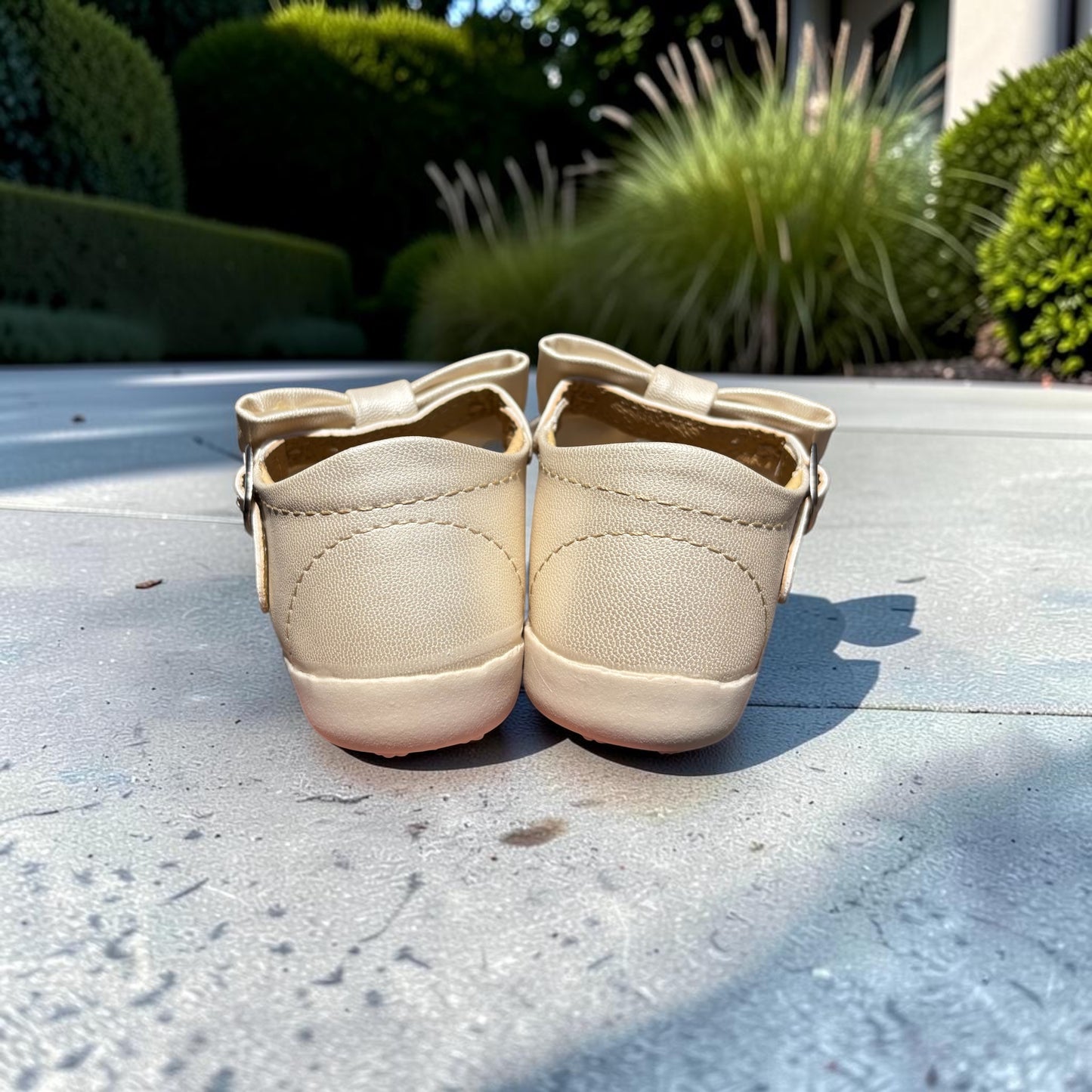Golden Little Shoes with Charming Bow