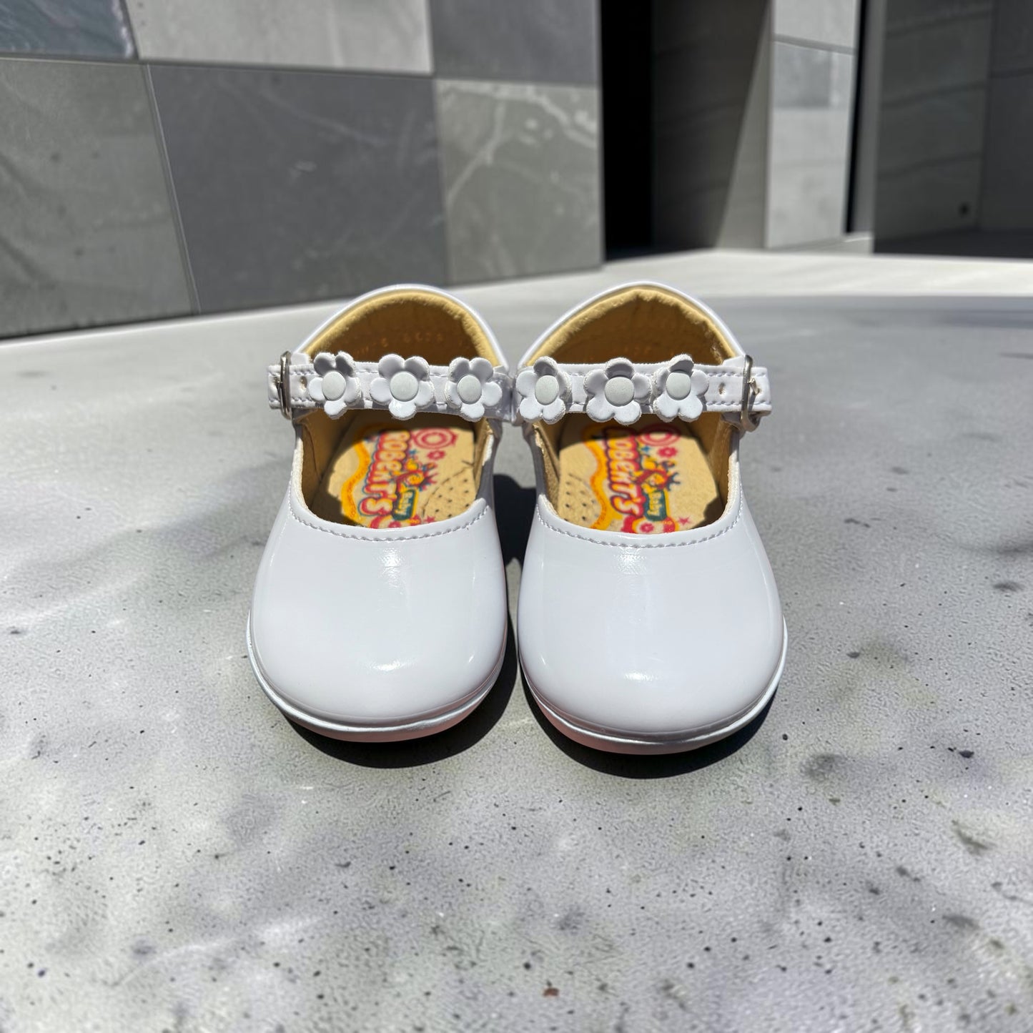 White Shoes with Sweet Flowers