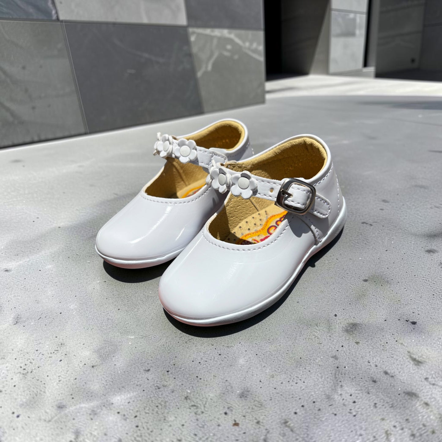 White Shoes with Sweet Flowers