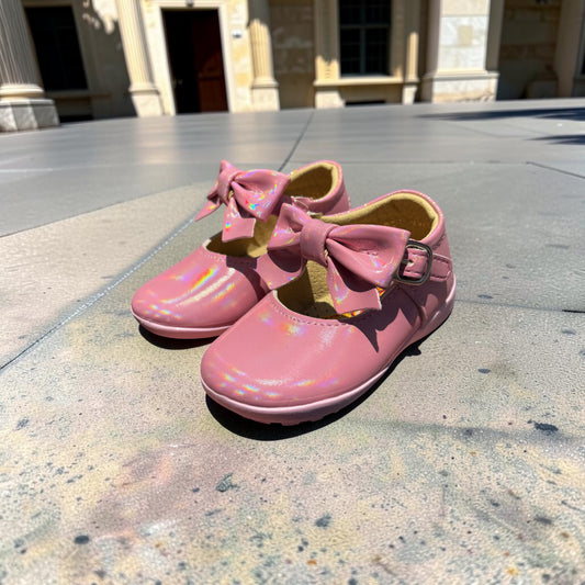 Zapatitos Rosa Tornasol con Moño