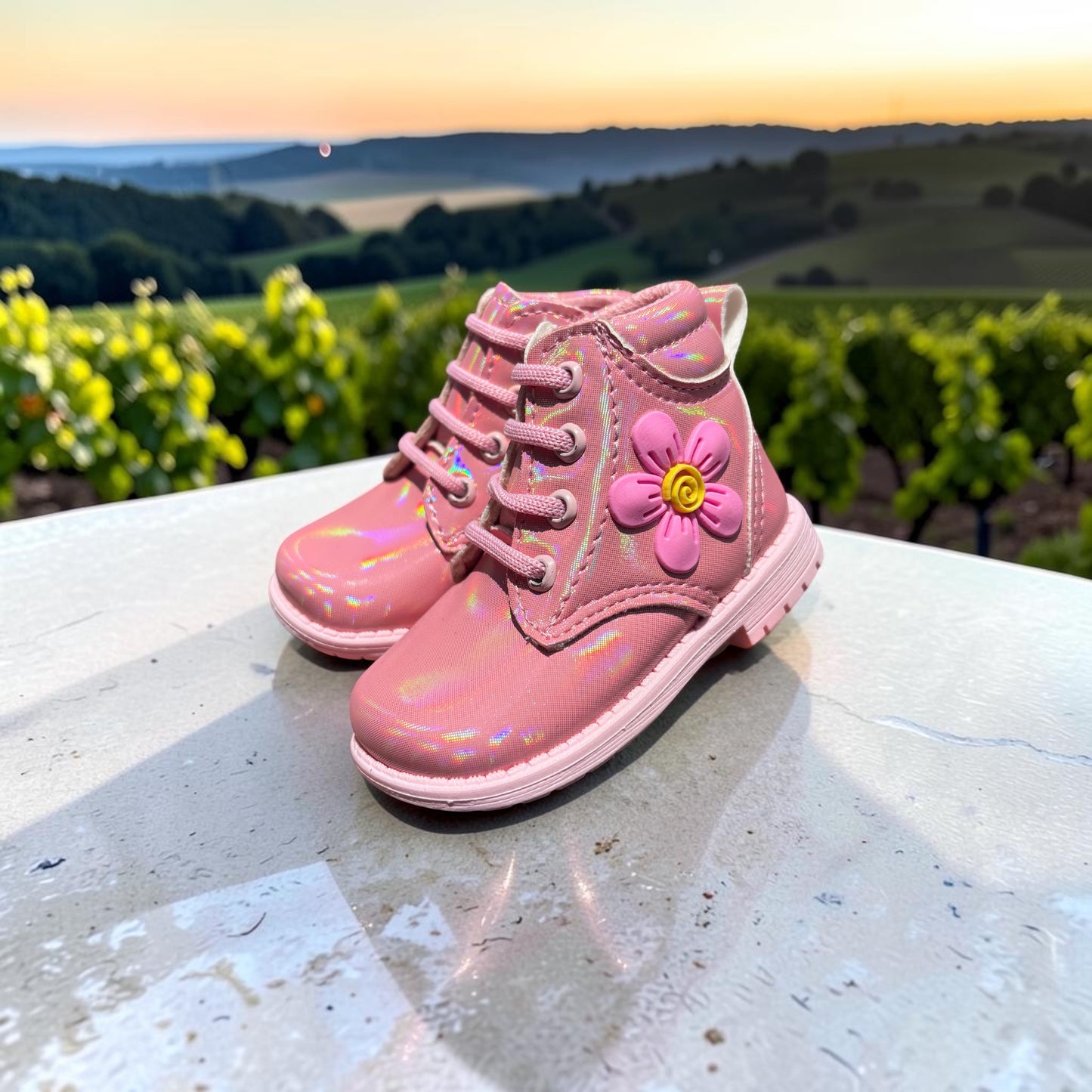 Magical Pink Glitter Girls' Ankle Boot
